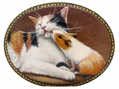 Lacquer Oval Box Cat's Friend thumbnail