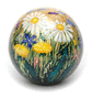 Russian Wooden Jewelry Ball Box Flower Glade