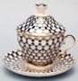 Lomonosov Porcelain Cobalt Net Tea Maker thumbnail
