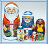Nesting Doll Santa With Friends 5pc